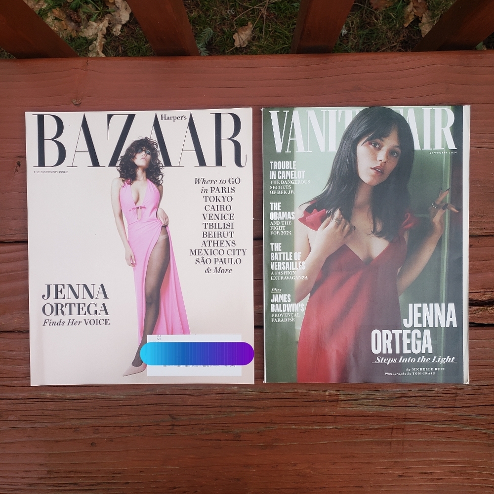(2) Jenna Ortega Magazine (Vanity Fair Sep 2024 & Harper’s Bazaar Summer 2025)